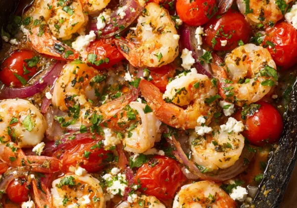 Mediterranean Shrimp Garlic Tomato Feta Makes the Most Satisfying Easy New Dinner