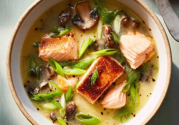 Miso Ginger Salmon Soup Cozy New Way to Make a Real Dinner