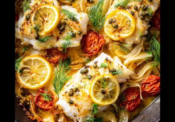 Mediterranean One Pan Cod Fennel Is the Satisfying Fresh Dinner You Need Now