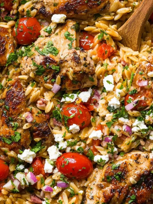 Mediterranean Chicken Orzo One Pan Warm Satisfying Meal Your Family Will Love