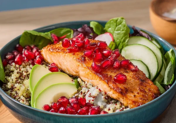 Pomegranate Salmon Grain Bowl Vibrant New Way to Make Your Best Dinner