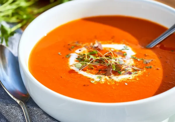 Vitamin C Roasted Red Pepper Soup Warm Comforting and Real Good