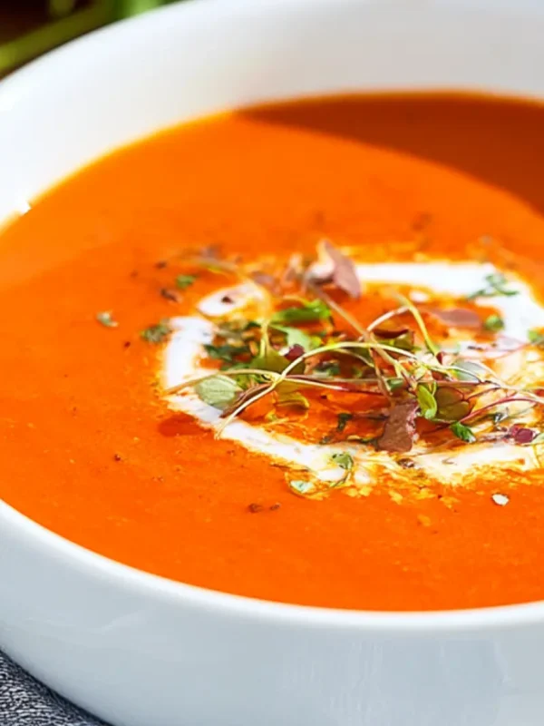 Vitamin C Roasted Red Pepper Soup Warm Comforting and Real Good