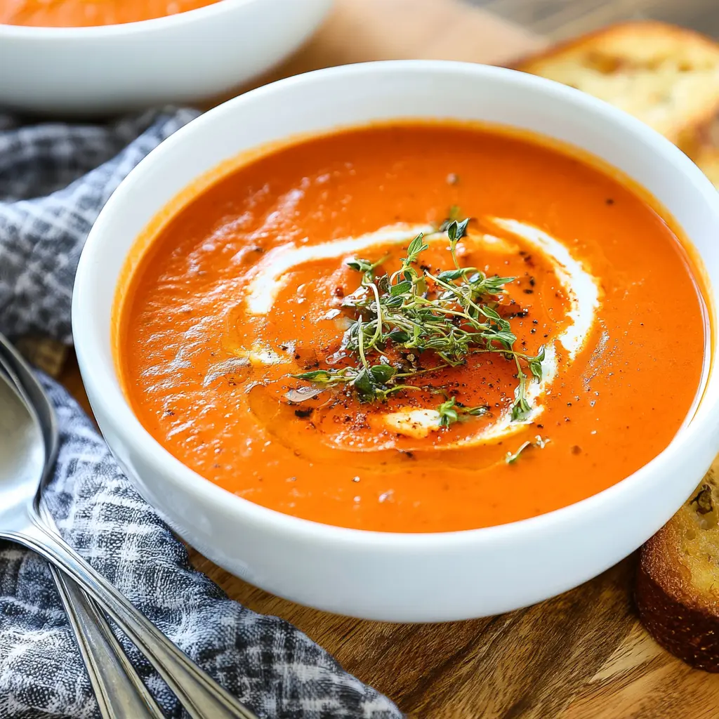 Vitamin C Roasted Red Pepper Soup Warm Comforting and Real Good 2 Roasted Red Pepper Soup recipe, served and ready to eat, easy homemade dish
