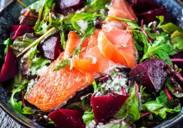 Smoked Salmon Beet Arugula Bowl Vibrant Fresh Way to Make Real Dinner