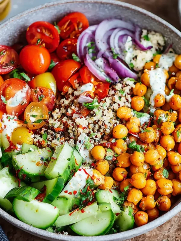 Tomato Cucumber Chickpea Buddha Bowl Vibrant Fresh Way to Make Real Meals
