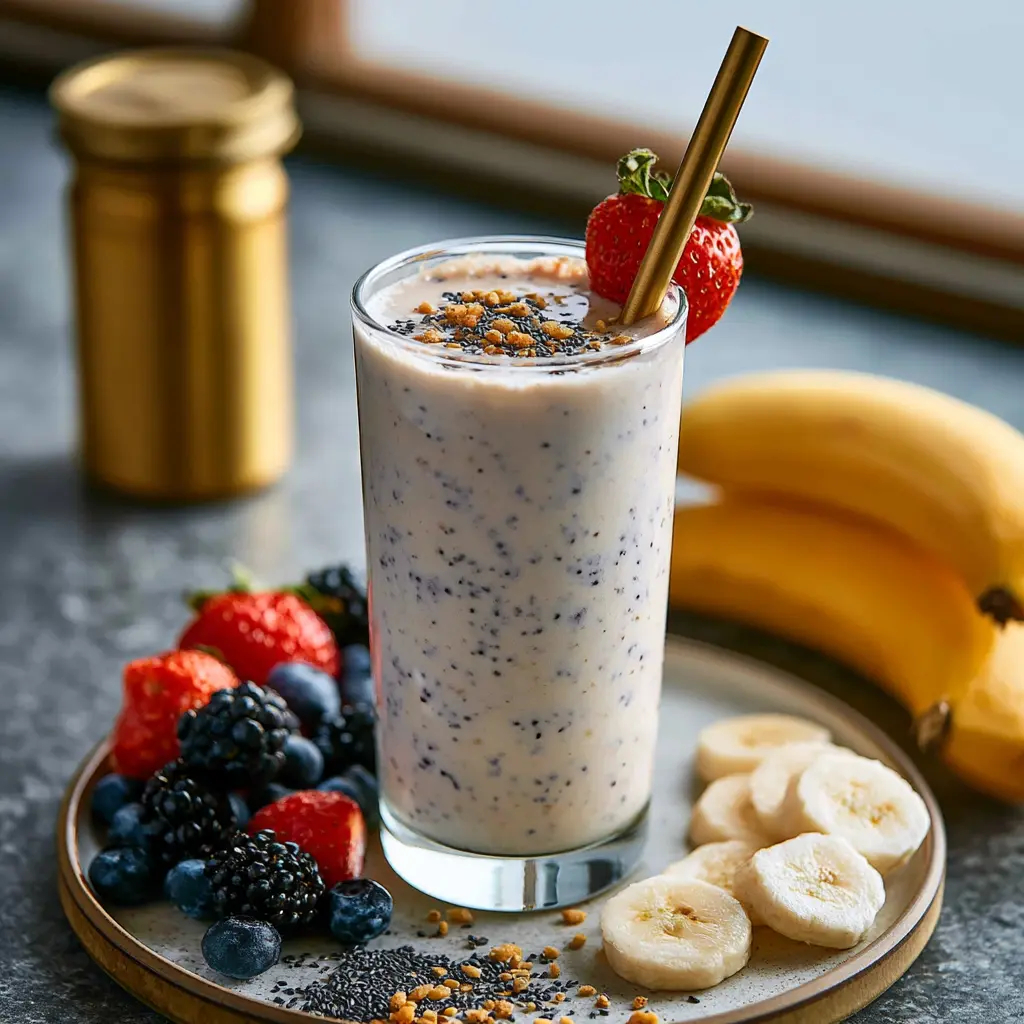 Black Seed Honey Protein Smoothie Surprisingly Satisfying Fresh Energy You Need Now 1 Black Seed Honey Protein Smoothie recipe, served and ready to eat, easy homemade dish