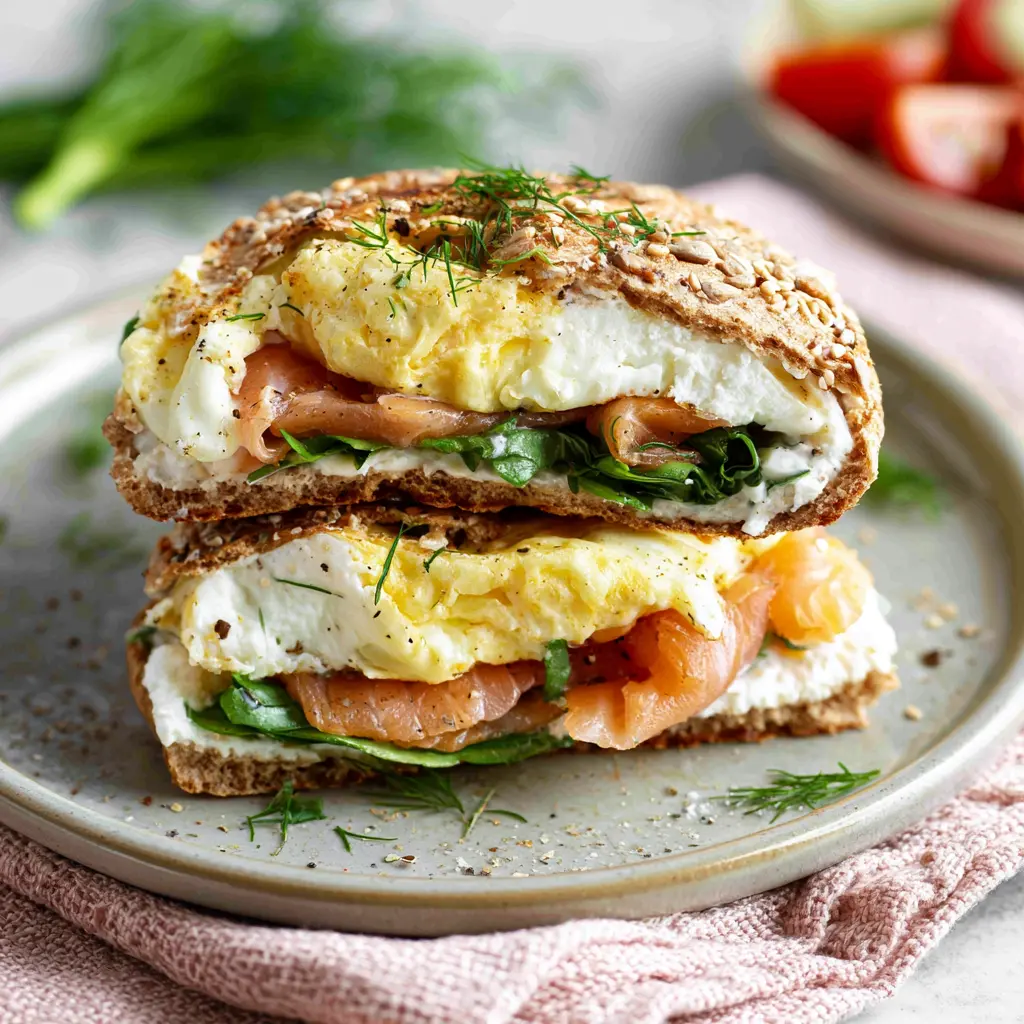 Omega 3 Salmon Egg White Breakfast Warm and Satisfying Real Good Way to Start Your Day 1 Salmon Egg White Breakfast recipe, served and ready to eat, easy homemade dish