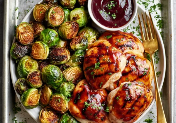 BBQ Chicken Roasted Brussels Sprouts Bowl Warm Satisfying Way to Make Real Weeknight Magic