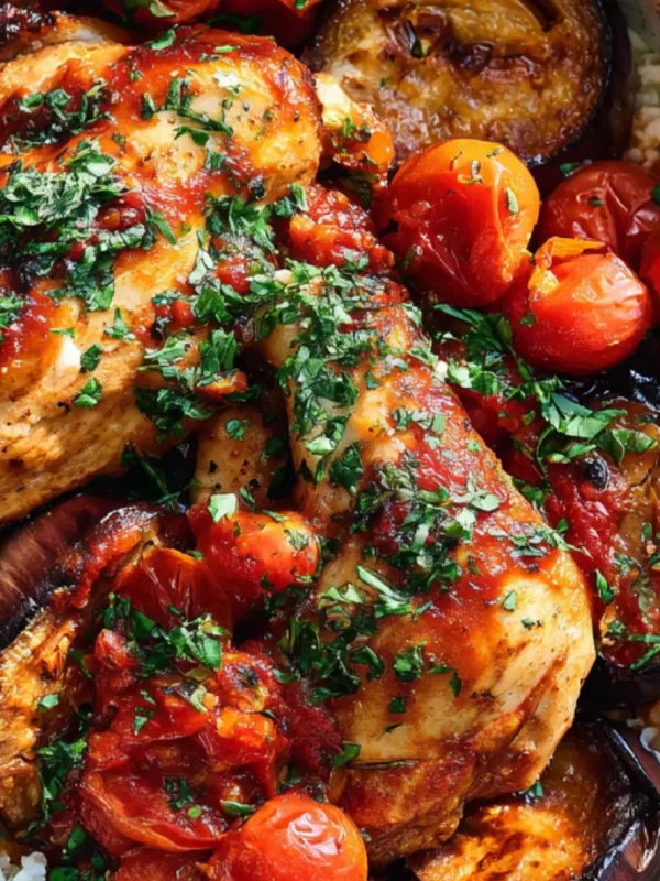BBQ Chicken Roasted Eggplant Bowl Warm Satisfying Real Comfort in Every Bite