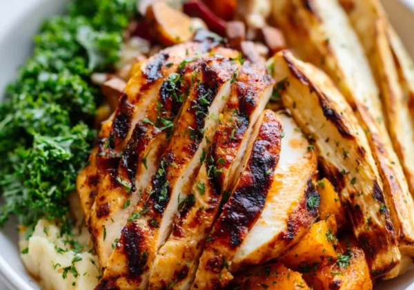 BBQ Chicken Roasted Parsnip Bowl Satisfying New Way to Make Dinner Better