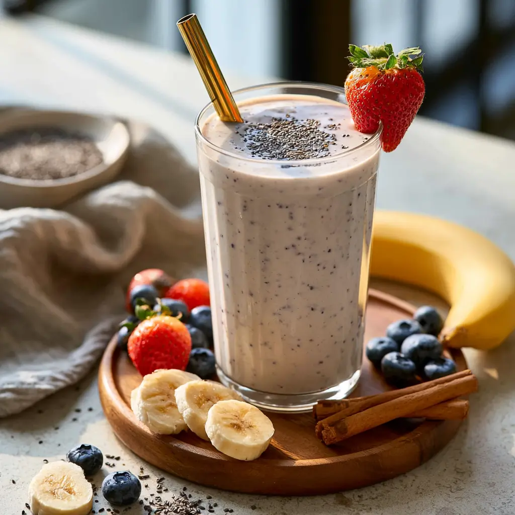 Black Seed Honey Protein Smoothie Surprisingly Satisfying Fresh Energy You Need Now 2 Black Seed Honey Protein Smoothie in a glass, creamy and ready to serve